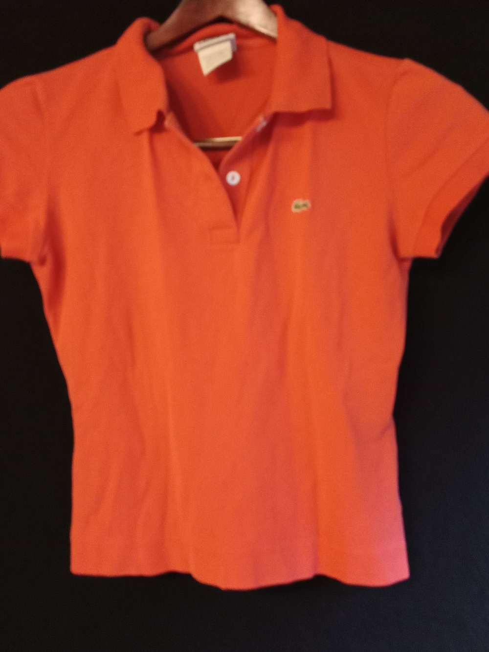 Lacoste Orange Polo Shirt with Crocodile Logo
